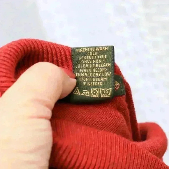 Orvis Charles F. Orvis Size XL wool/cashmere rust colored long sleeve turtle nec - Picture 11 of 11